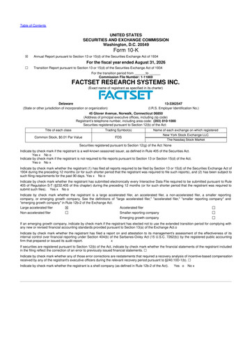 Thumbnail FactSet 10-K Annual Report 2026