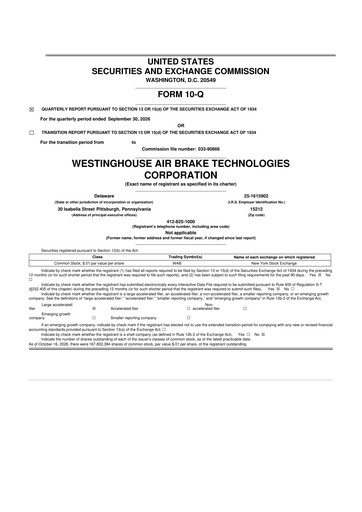 Thumbnail Wabtec 10-Q Quarterly Report FY2026 Q3