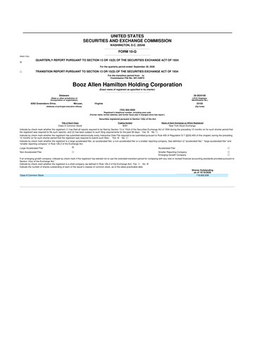 Thumbnail Booz Allen Hamilton
 10-Q Quarterly Report FY2027 Q2