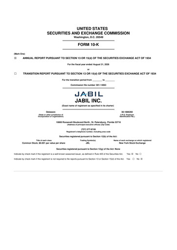 Thumbnail Jabil 10-K Annual Report 2026
