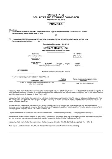 Thumbnail Evolent Health 10-Q Quarterly Report FY2024 