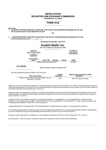 Thumbnail Evolent Health 10-Q Quarterly Report FY2024 