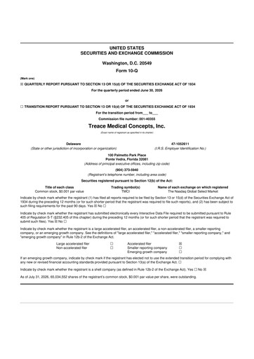 Thumbnail Treace Medical Concepts 10-Q Quarterly Report FY2026 