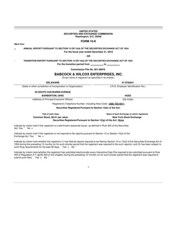 Thumbnail Babcock & Wilcox
 10-K Annual Report 2018