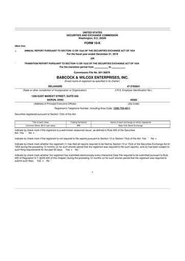 Thumbnail Babcock & Wilcox
 10-K Annual Report 2019