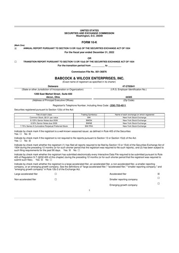 Thumbnail Babcock & Wilcox
 10-K Annual Report 2022