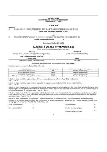 Thumbnail Babcock & Wilcox
 10-K Annual Report 2023