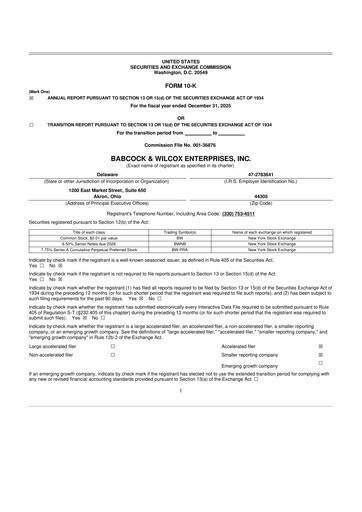 Thumbnail Babcock & Wilcox
 10-K Annual Report 2025