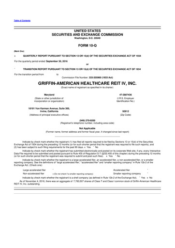 Thumbnail American Healthcare REIT 10-Q Quarterly Report FY2016 