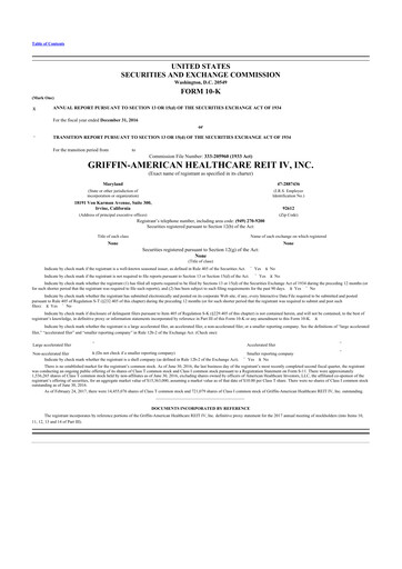 Thumbnail American Healthcare REIT 10-K Annual Report 2016