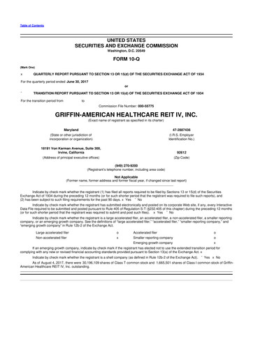 Thumbnail American Healthcare REIT 10-Q Quarterly Report FY2017 