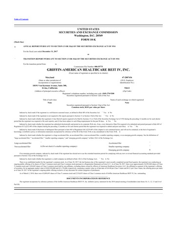 Thumbnail American Healthcare REIT 10-K Annual Report 2017