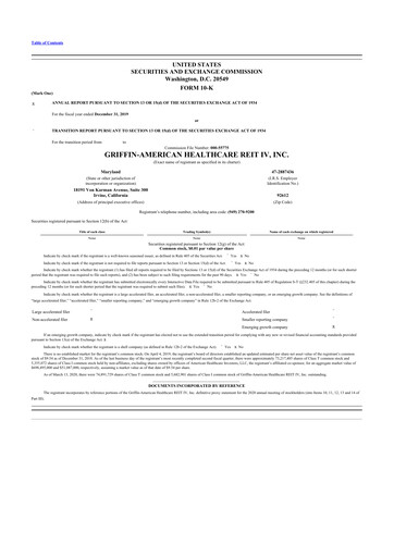 Thumbnail American Healthcare REIT 10-K Annual Report 2019