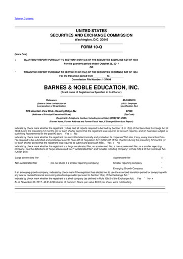 Thumbnail Barnes & Noble Education 10-Q Quarterly Report FY2018 