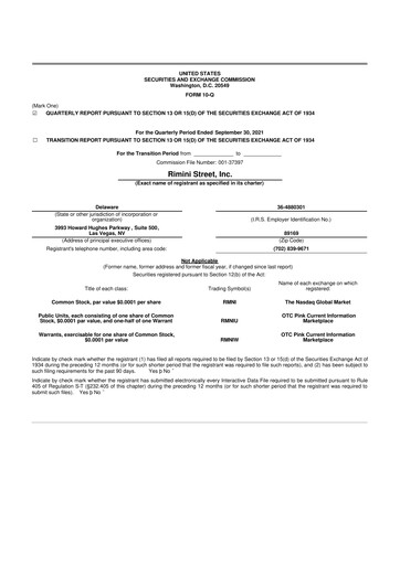 Thumbnail Rimini Street 10-Q Quarterly Report FY2021 