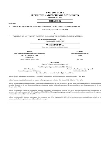 Thumbnail Wingstop Restaurants 10-K Annual Report 2015