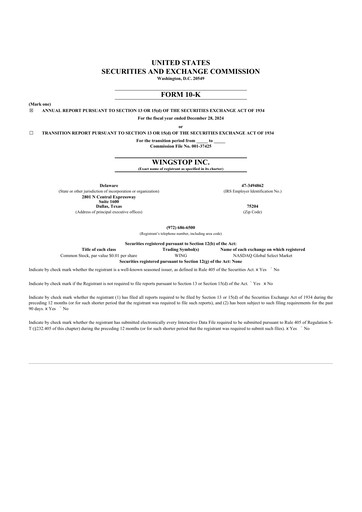 Thumbnail Wingstop Restaurants 10-K Annual Report 2024