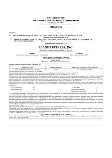 Thumbnail Planet Fitness
 10-K Annual Report 2022