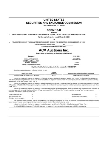 Thumbnail ACV Auctions 10-Q Quarterly Report FY2026 