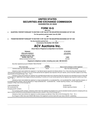 Thumbnail ACV Auctions 10-Q Quarterly Report FY2026 