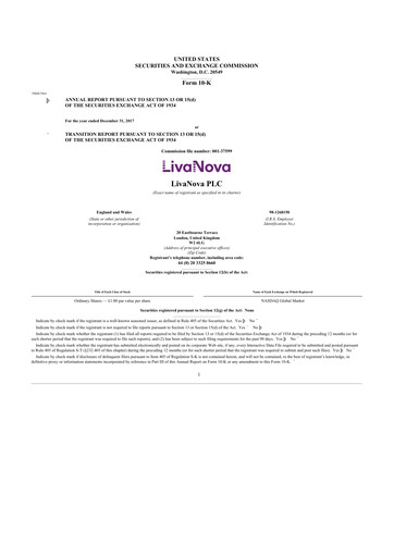 Thumbnail LivaNova 10-K Annual Report 2017