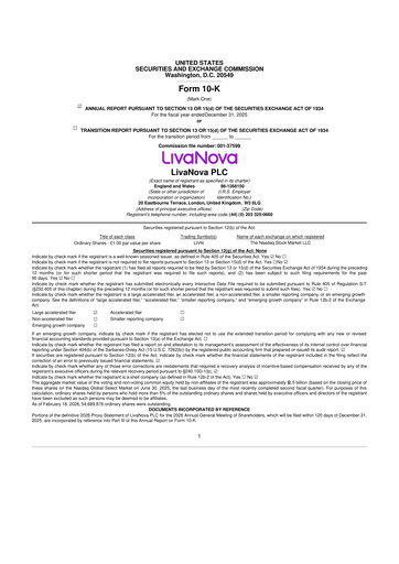 Thumbnail LivaNova 10-K Annual Report 