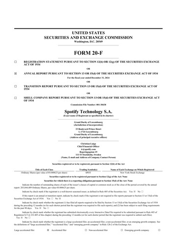 Thumbnail Spotify 20-F Annual Report 2024