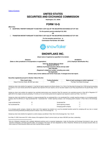 Thumbnail Snowflake 10-Q Quarterly Report FY2023 
