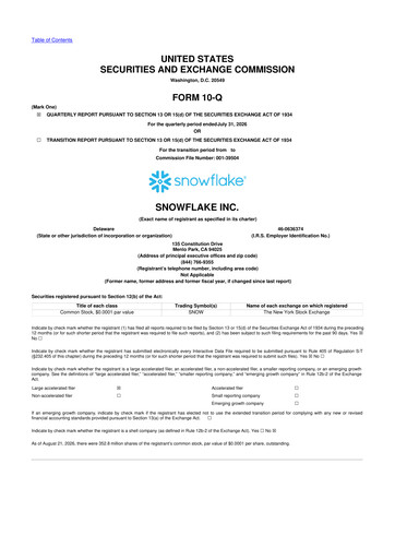 Thumbnail Snowflake 10-Q Quarterly Report FY2027 