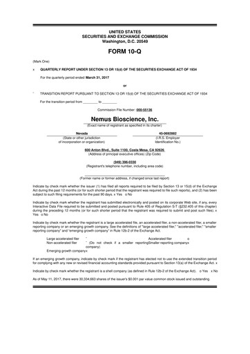 Miniature Skye Bioscience 10-Q Rapport trimestriel 2017 