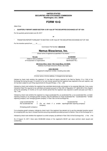 Miniature Skye Bioscience 10-Q Rapport trimestriel 2017 