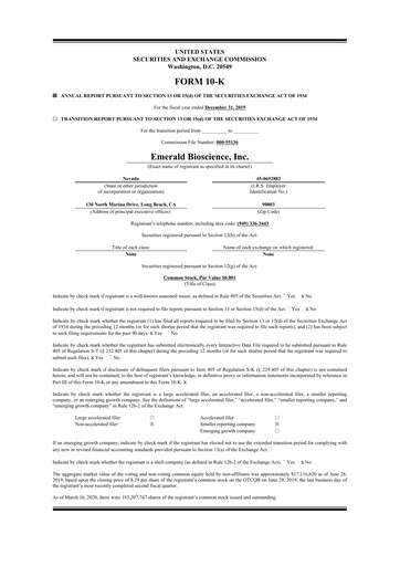 Thumbnail Skye Bioscience 10-K Annual Report 2019