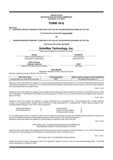 Thumbnail SolarMax Technology 10-Q Quarterly Report FY2024 