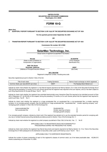 Thumbnail SolarMax Technology 10-Q Quarterly Report FY2024 