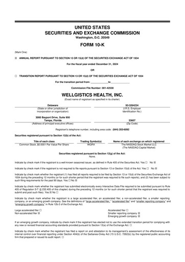 Thumbnail Wellgistics Health 10-K Annual Report 2024