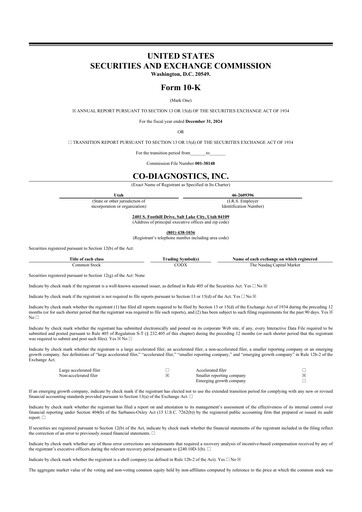 Thumbnail Co-Diagnostics
 10-K Annual Report 2024