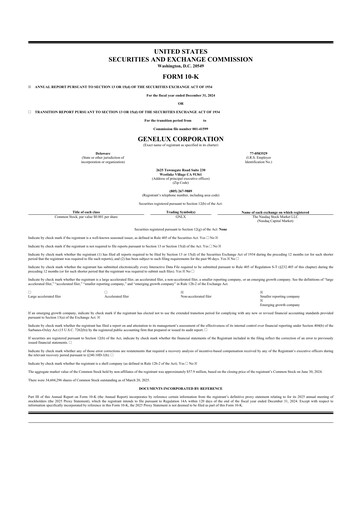 Thumbnail Genelux 10-K Annual Report 2024