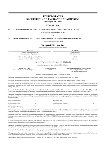 Thumbnail Cocrystal Pharma
 10-K Annual Report 2024