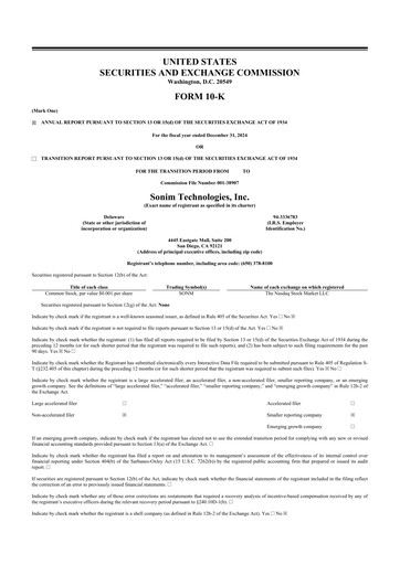 Thumbnail Sonim Technologies
 10-K Annual Report 2024