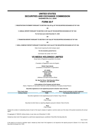 Thumbnail VS Media 20-F Annual Report 2024