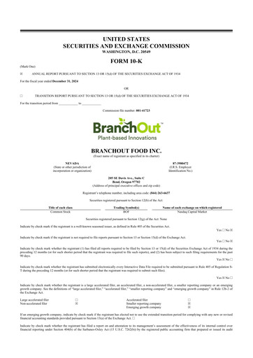 Thumbnail BranchOut Food 10-K Annual Report 2024