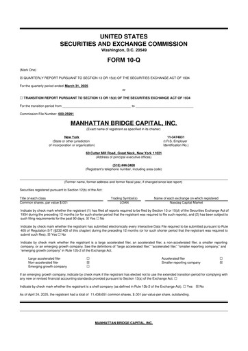 Vorschaubild Manhattan Bridge Capital
 10-Q Quartalsbericht 2025 