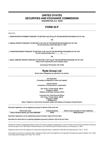 Vorschaubild Ryde Group 20-F Jahresbericht 2024