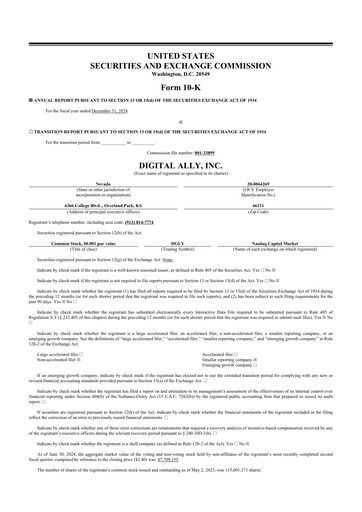 Thumbnail Digital Ally 10-K Annual Report 2024