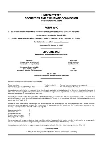 Thumbnail Lipocine 10-Q Quarterly Report FY2025 