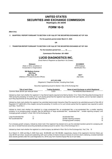 Miniature Lucid Diagnostics 10-Q Rapport trimestriel 2025 