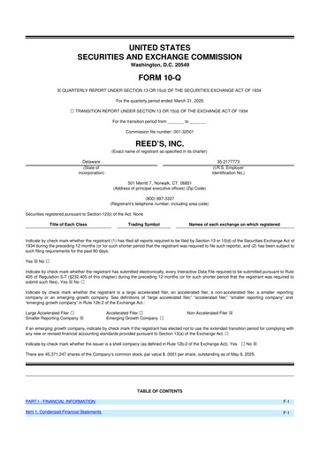 Thumbnail Reed's, Inc. 10-Q Quarterly Report FY2025 