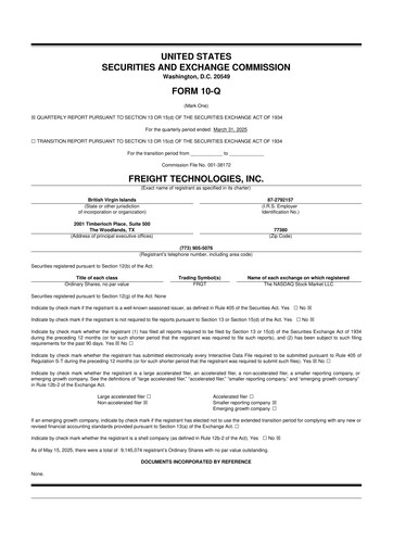 Thumbnail Freight Technologies, Inc. 10-Q Quarterly Report FY2025 