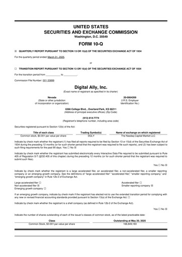 Thumbnail Digital Ally 10-Q Quarterly Report FY2025 