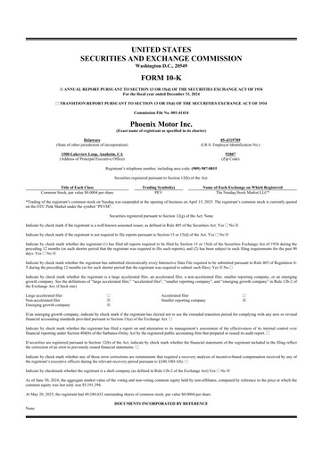 Thumbnail Phoenix Motor 10-K Annual Report 2024